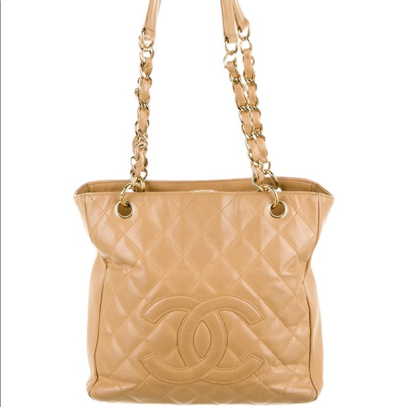 Authentic Chanel Quilted Caviar Leather Petit Shopping Tote - *SOLD* - Picture 2 of 7